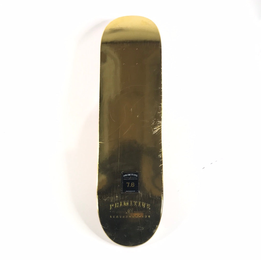 Primitive Team OG Logo Gold 7.6'' Vintage NOS Skateboard Deck