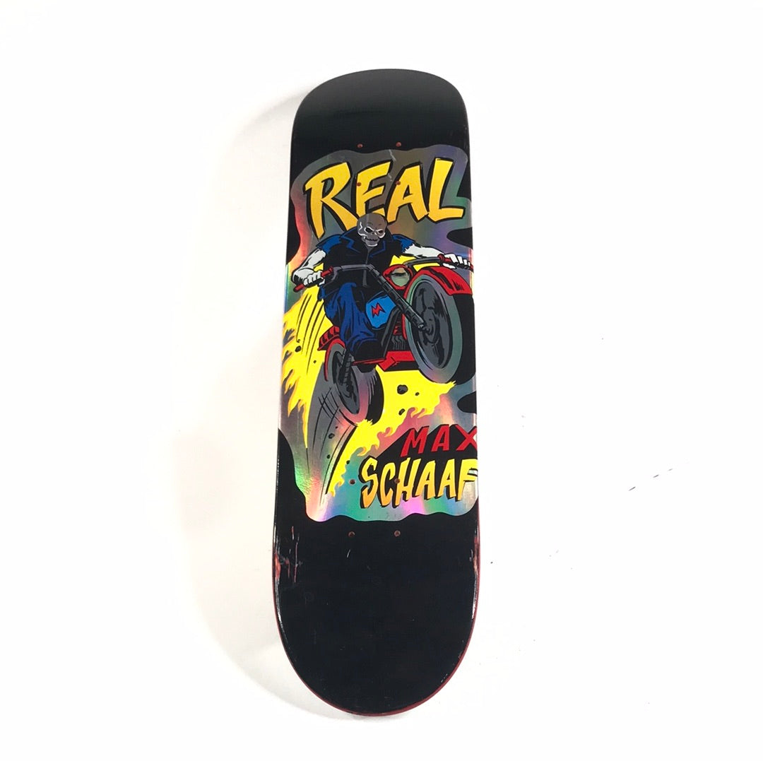 Real Max Schaaf Motorcycle Black/Chrome 7.5" Skateboard Deck