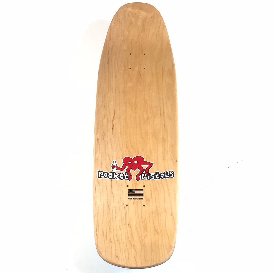 Pocket Pistols Masks Team Art by Ron Chatman Green 8.75" Skateboard Deck