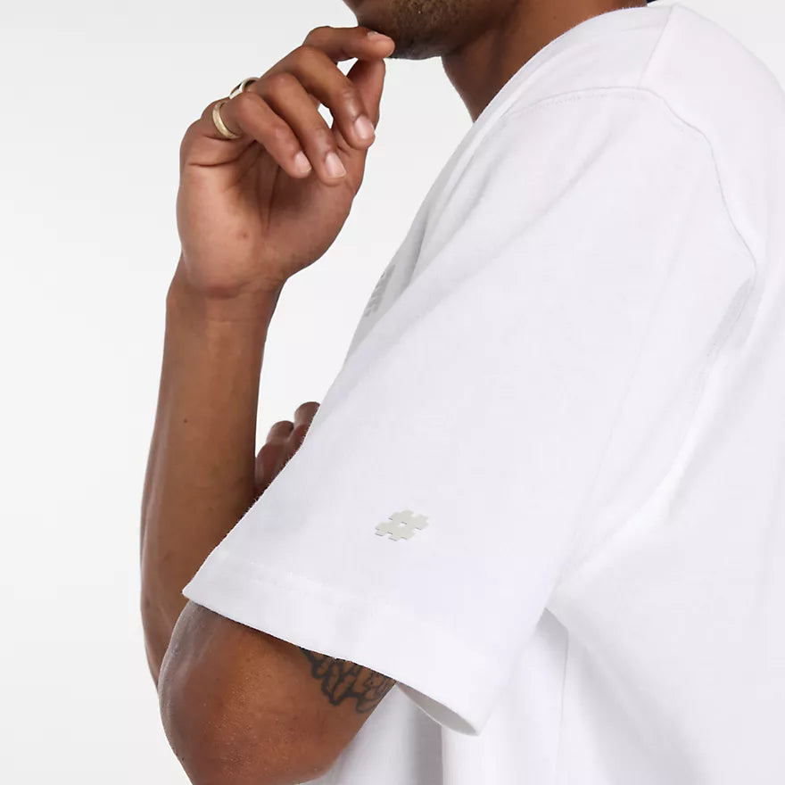New Balance Numeric Cotton Jersey White S/s Shirt