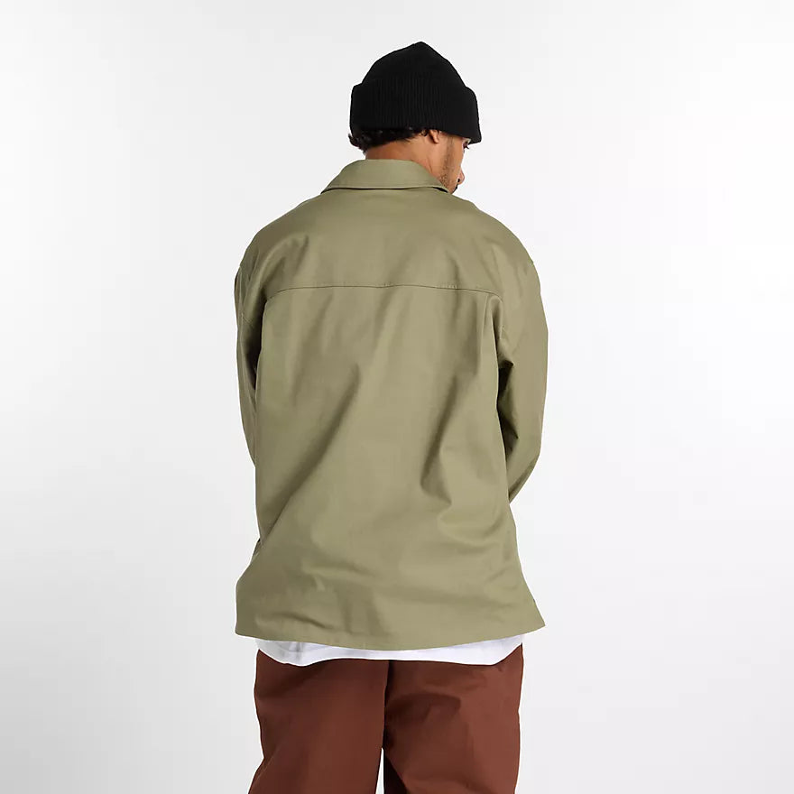 New Balance Numeric Button Up Dark Olivine L/s Button Up Shirt