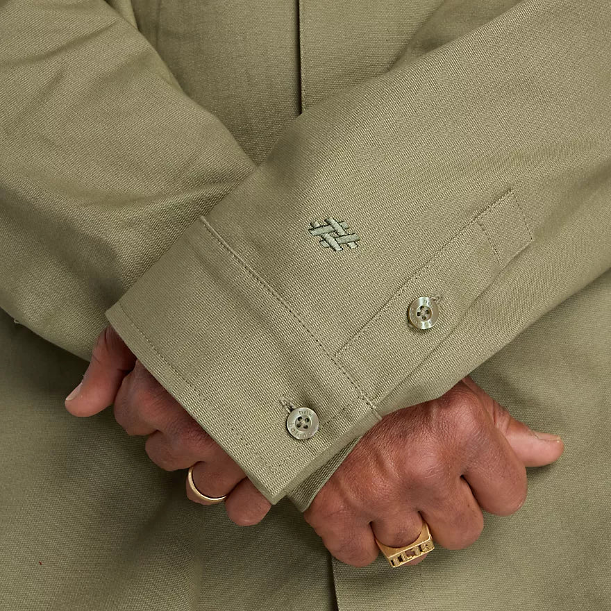 New Balance Numeric Button Up Dark Olivine L/s Button Up Shirt