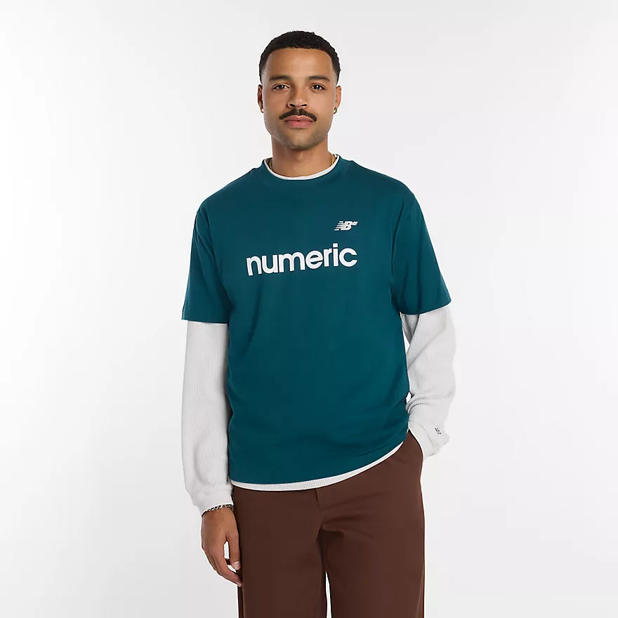 New Balance Numeric Linear Logo Medusa Green S/s Shirt