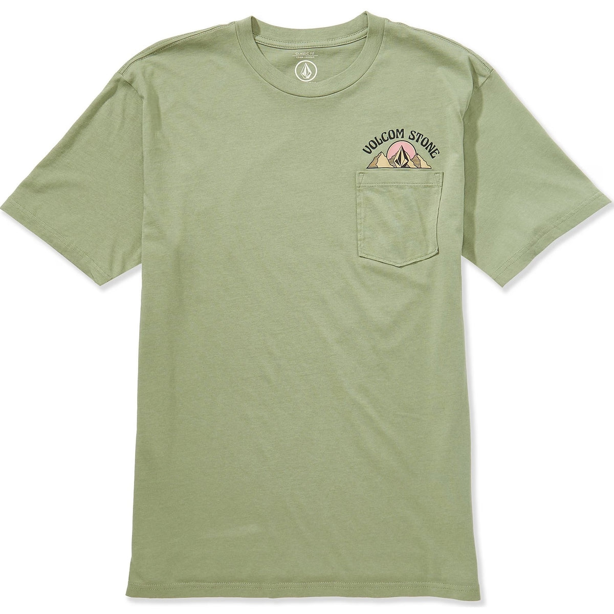 Volcom Great Divide Olive Green S/s Shirt