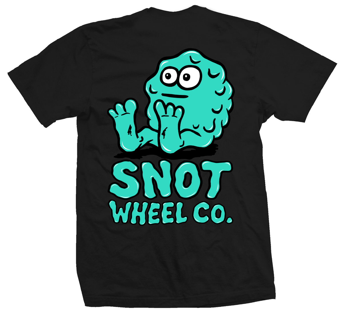 Snot Wheels Booger Guy Logo Tee Black