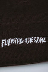 Fucking Awesome Little Stamp Embroidered Black Cuff Beanie