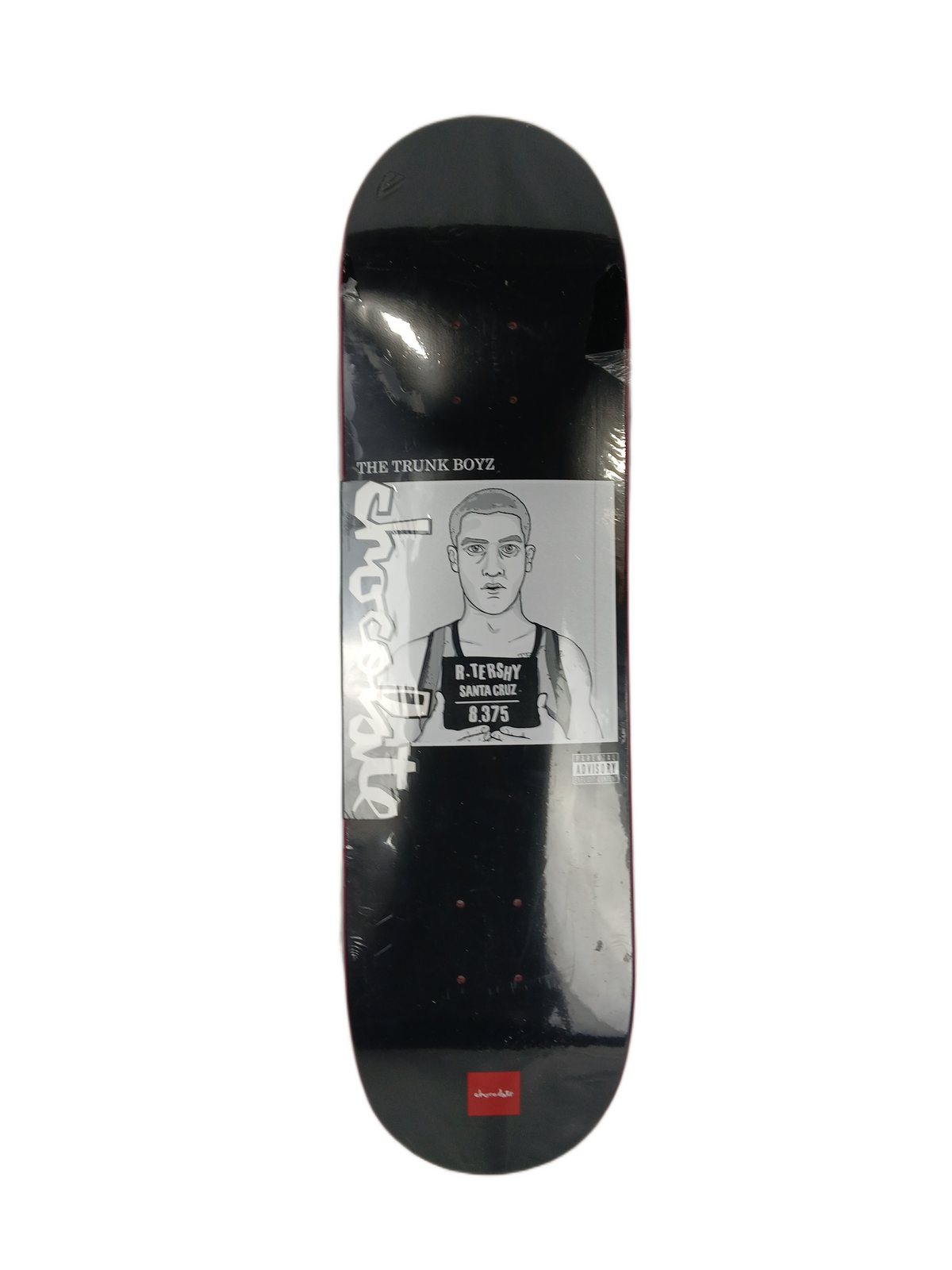 Chocolate Raven Tershy Trunk Boyz Mugshot Black White Size 8.375" Vintage NOS Deck