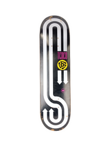 Stereo Arrows Black White Pink Yellow Size 8.1" Vintage NOS Deck