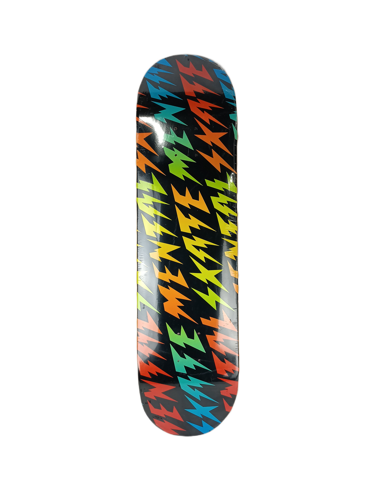 Skate Mental Bolts Black Multi Size 8.25" Vintage NOS Deck