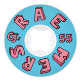 OJ Raemers Foundation Hardline 99a 55mm White Skateboard Wheels