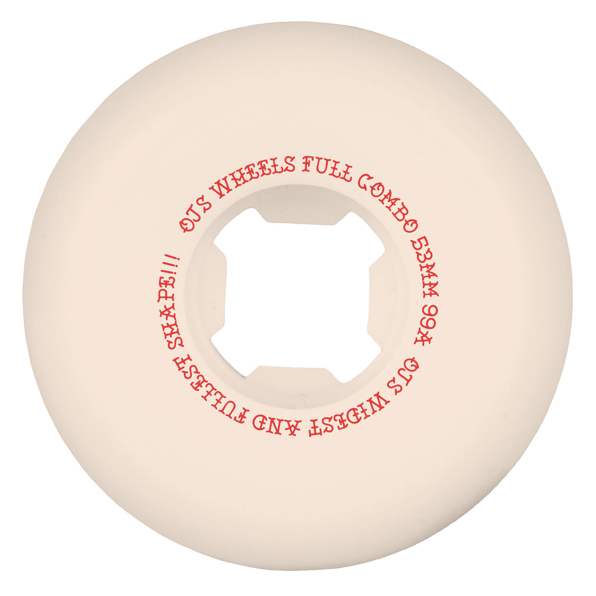 OJ 53mm Team Elite White Full Combo 99a Skateboard Wheels