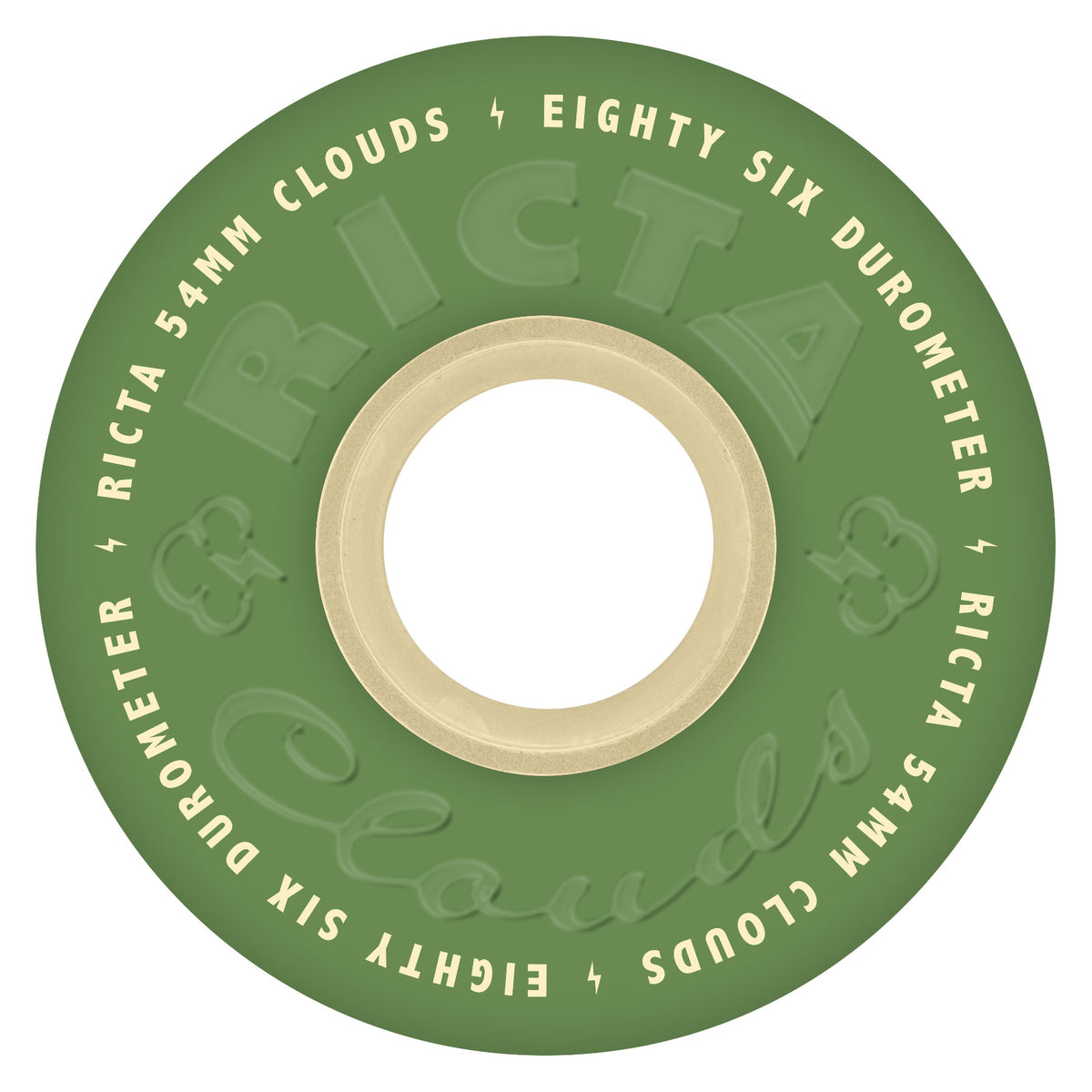 Ricta 54mm Clouds Green Natural 86a Skateboard Wheels