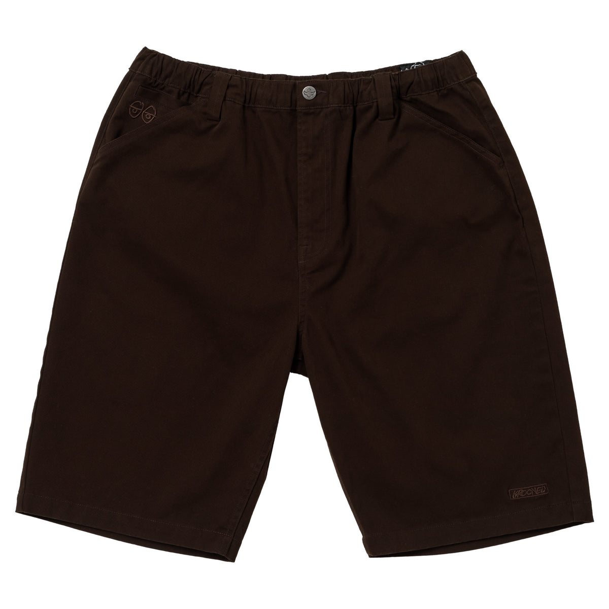 Krooked Eyes Twill Short Brown Shorts