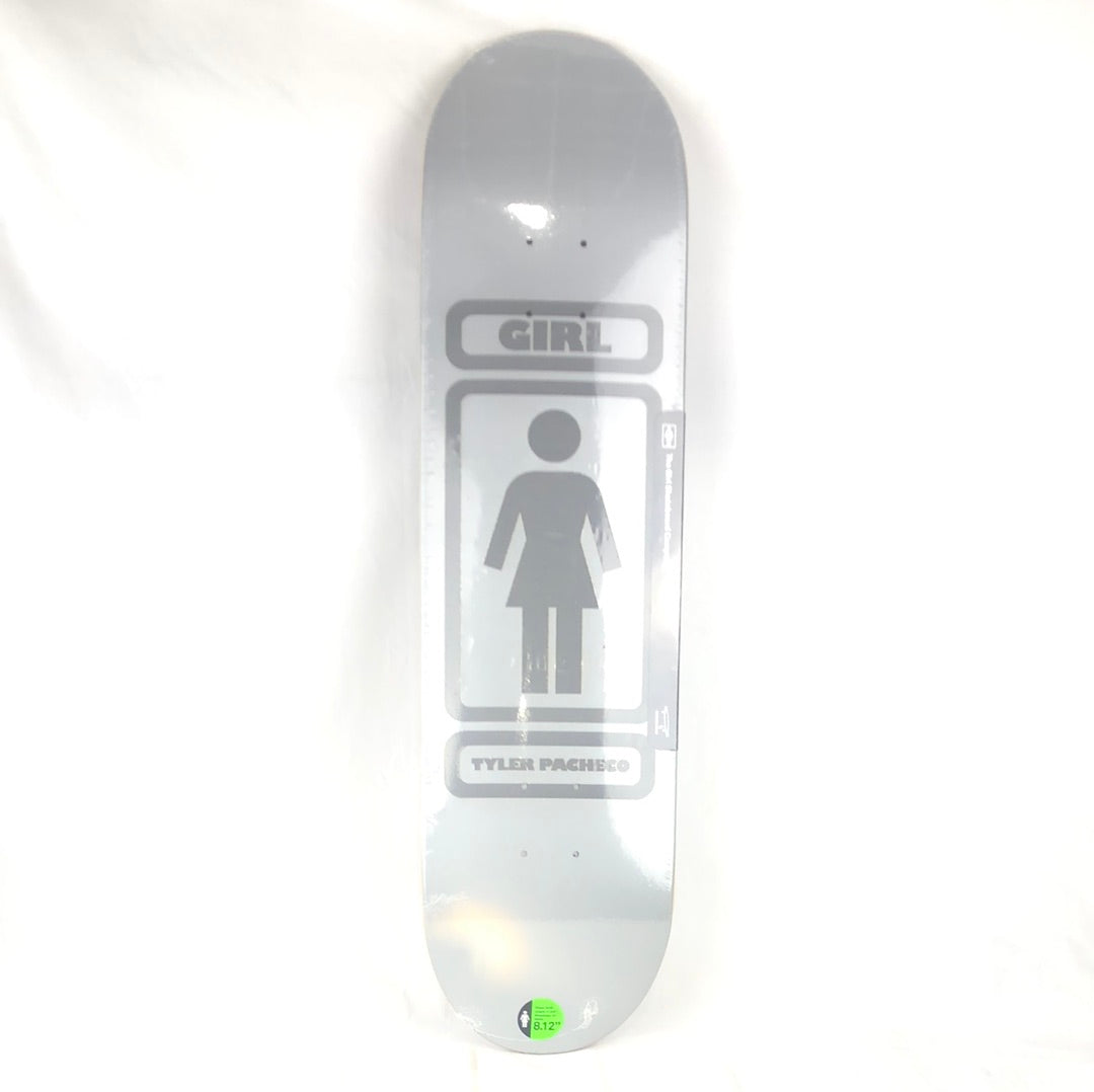 Girl Tyler Pacheco 90-3MC Reflective Silver Size 8.12 Skateboard Deck