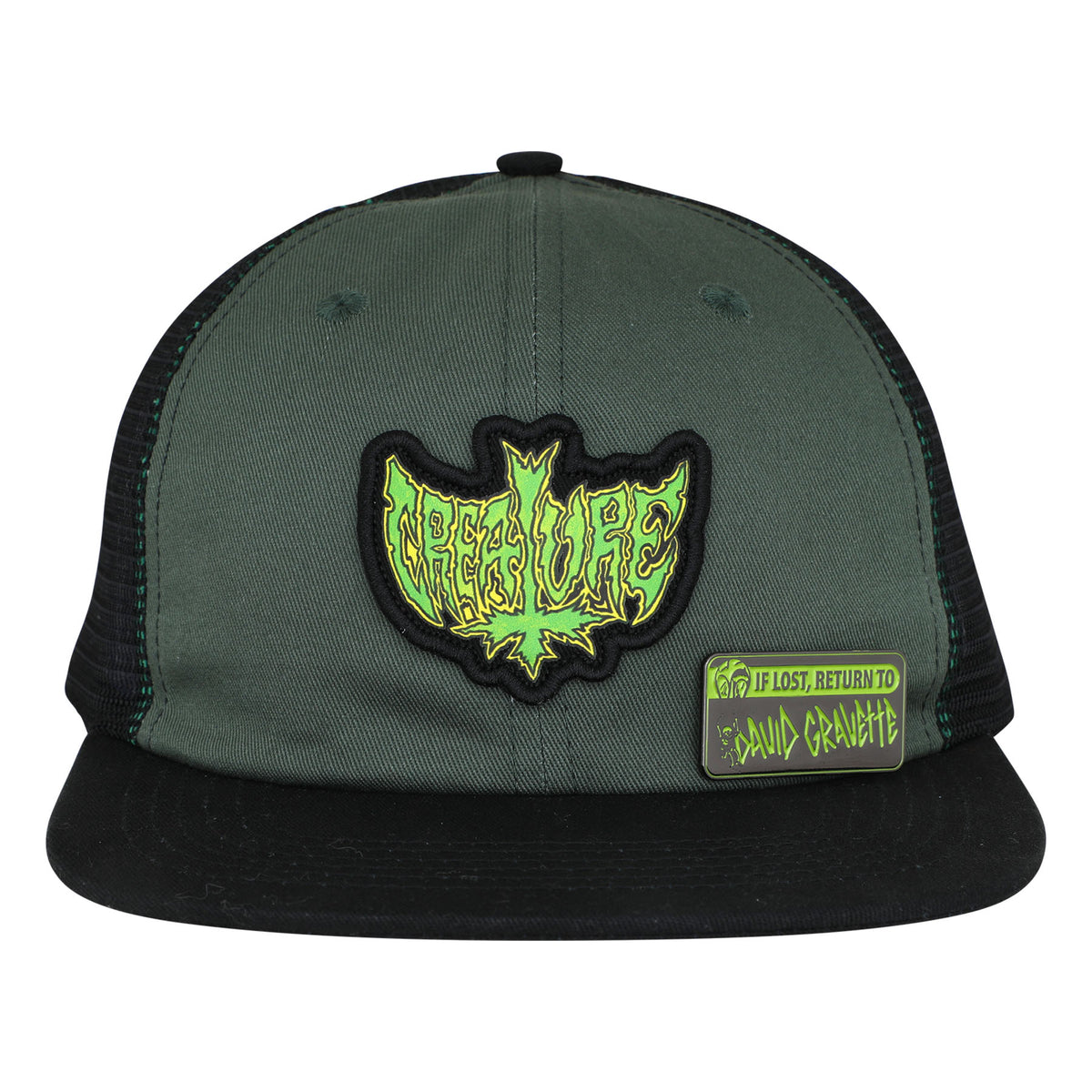 Creature Gravette Hippie Skull 20th Black Snapback Unstructured Hat