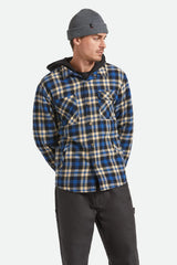 Brixton Bowery Quilted Navy Cream Hooded Jacket