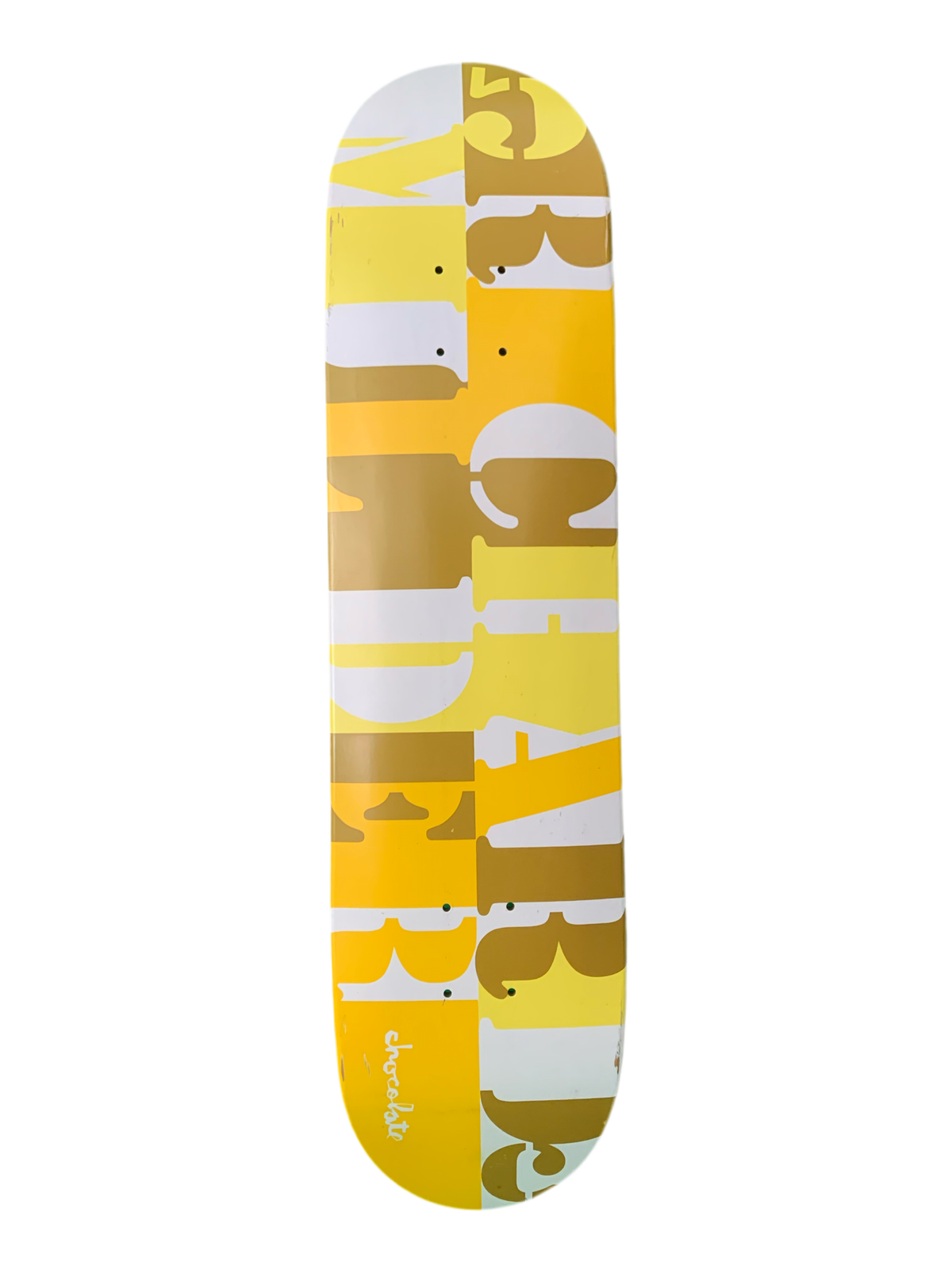Chocolate Richard Mulder Hidden Letters Yellow/White 7.8" Classic Skateboard Deck
