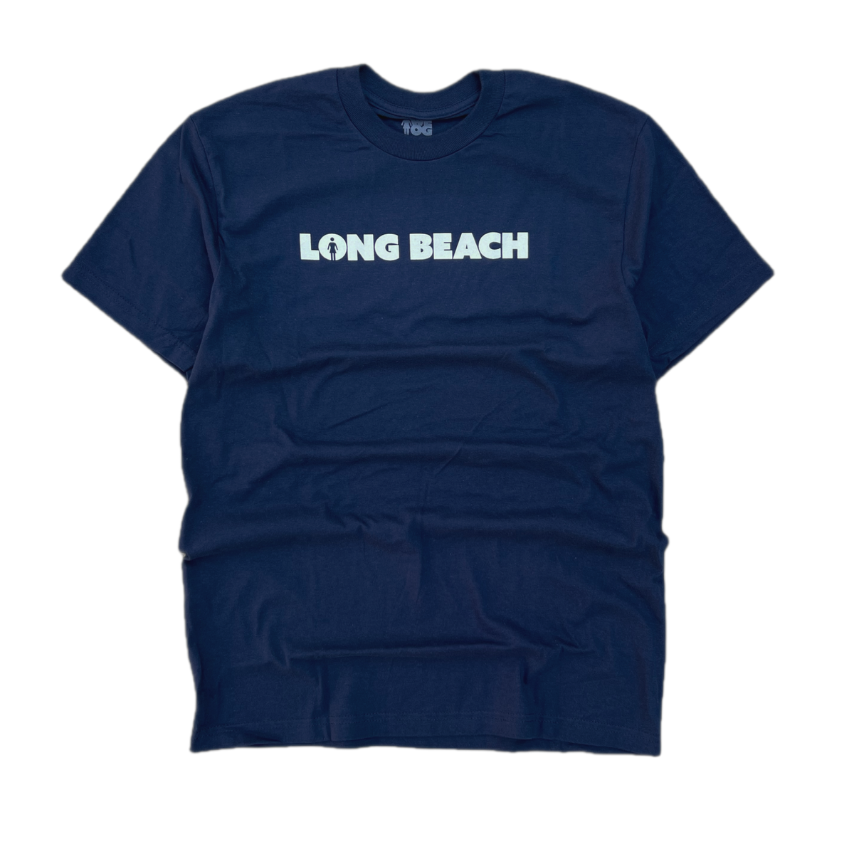 Girl x LB Skate “We OG Long Beach” Dark Navy S/S Shirt