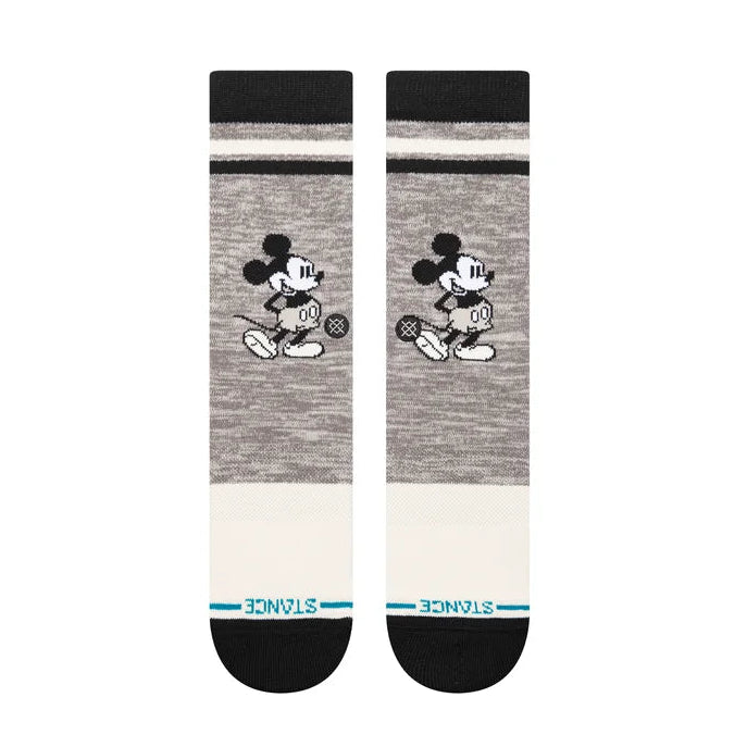 Stance Vintage Mickey Mouse Crew Grey Black Socks