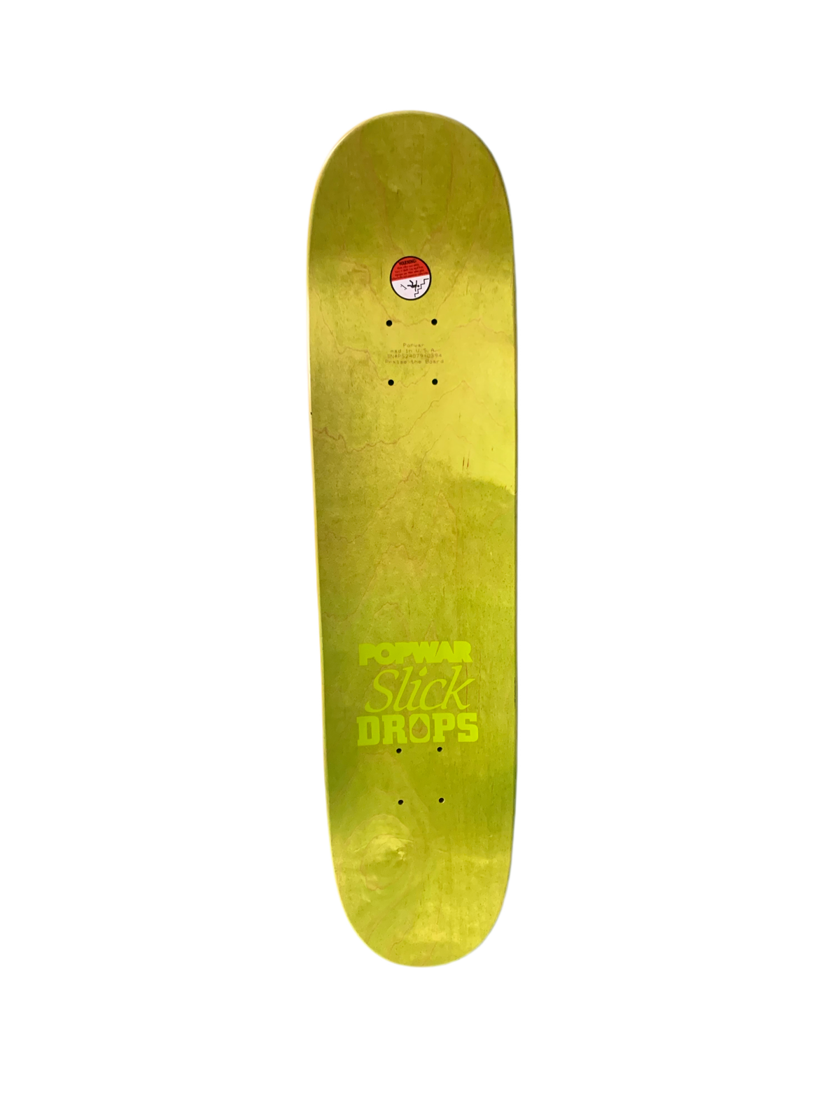 Popwar Chad Timtim Slick Drops Green 7.75" Classic Skateboard Deck