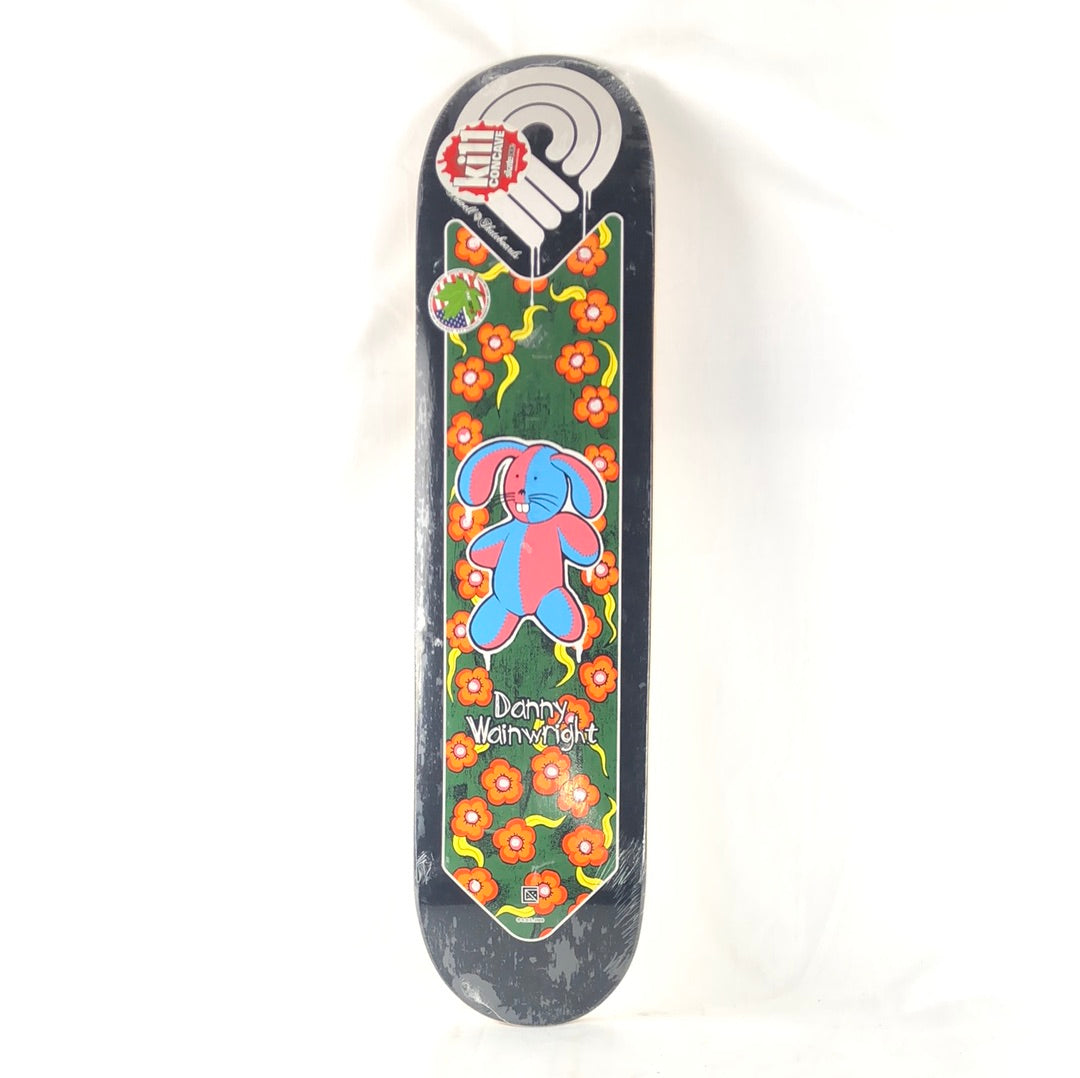 Powell Peralta  Danny Wainwright Floral Bunny Graphic Black Multi Color Size 7.625" Skateboard Deck