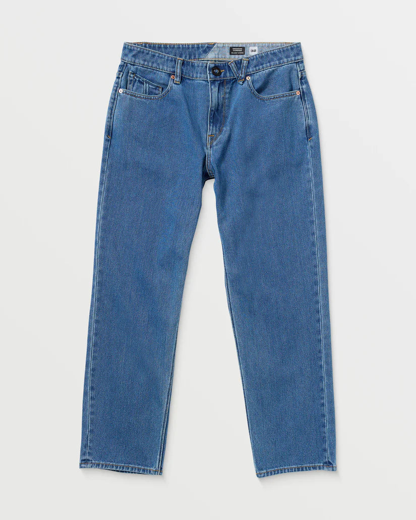 Volcom Modown Relaxed Fit Tapered Standard Issue Blue Jeans