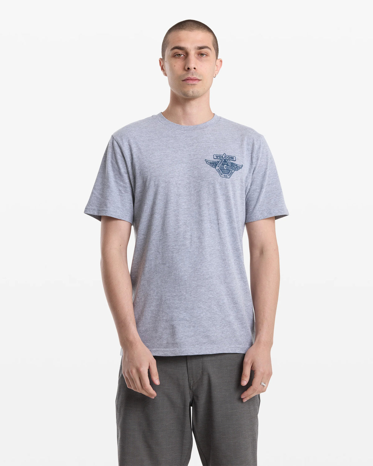 Volcom Free Wheel Heather Grey S/s Shirt