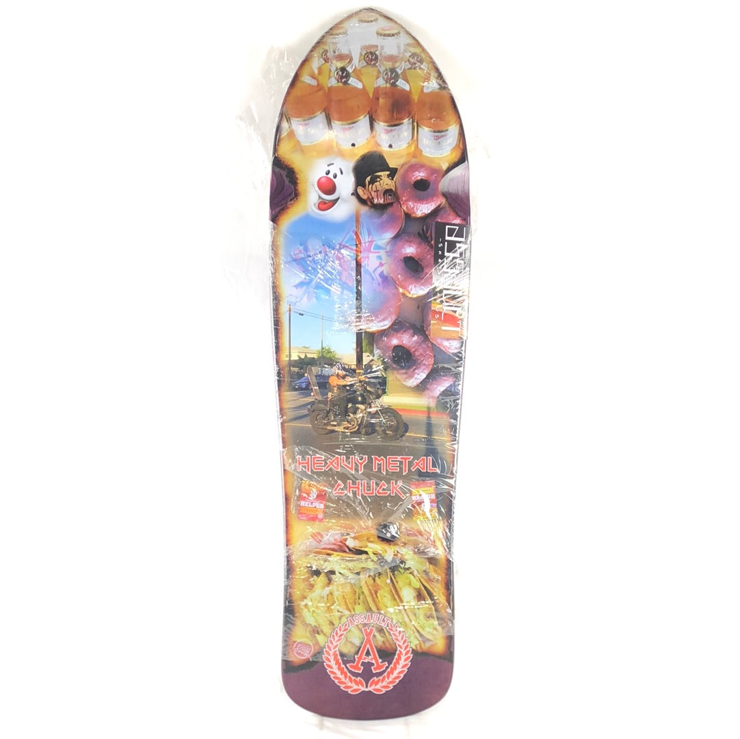 Assault Heavy Metal Chuck Multi Color Size 8.8 Shaped Skateboard Deck