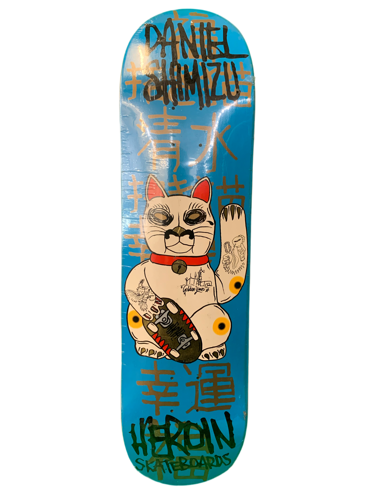 Heroin Daniel Shimizu Lucky Cat 8.25" Classic Skateboard Deck