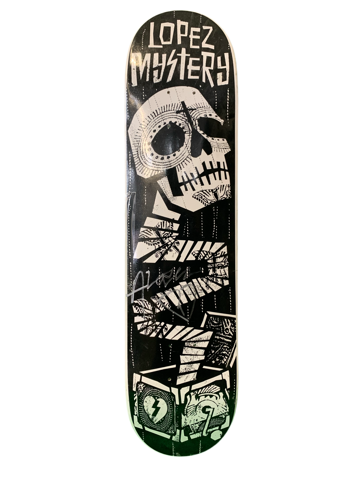 Mystery Adrian Lopez Signed Jack Box 7.5" Classic Skateboard Deck