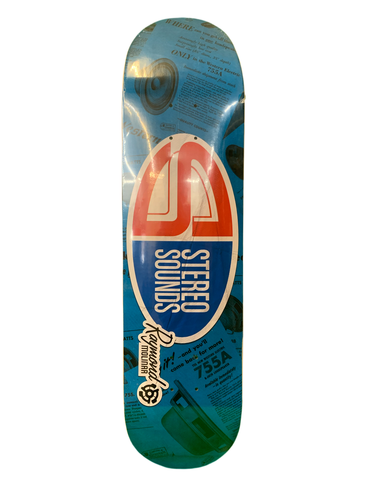 Stereo Raymond Molinar Sounds Catalog 8.25" Classic Skateboard Deck
