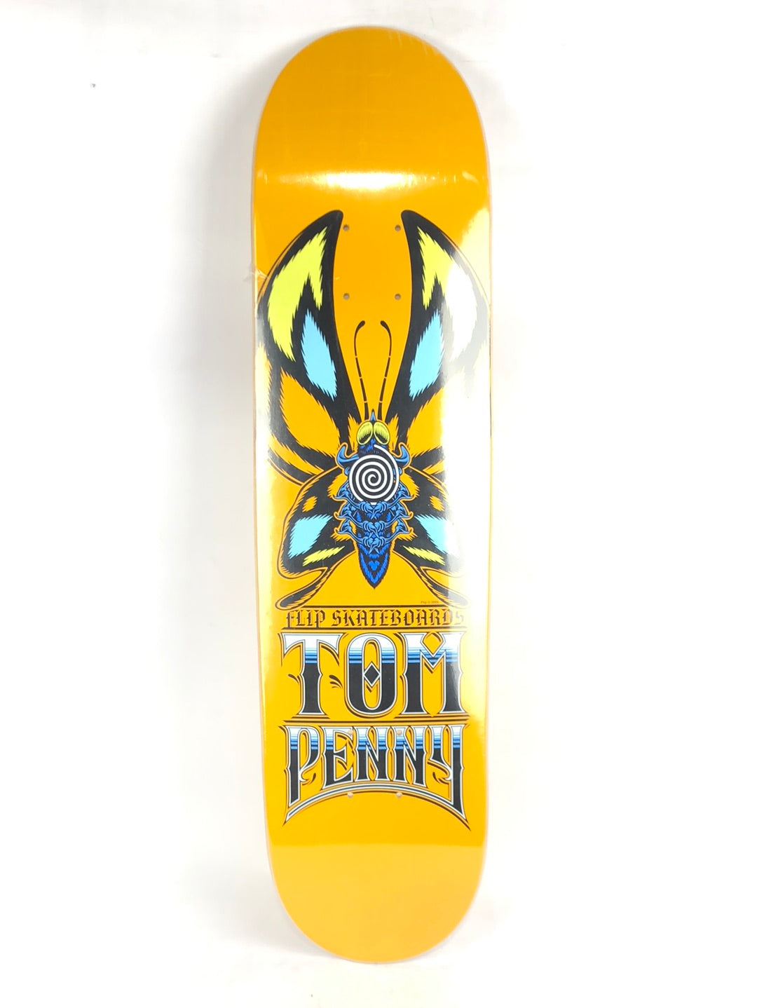 Flip Tom Penny Butterfly Yellow/Blue 7.75 Skateboard Deck