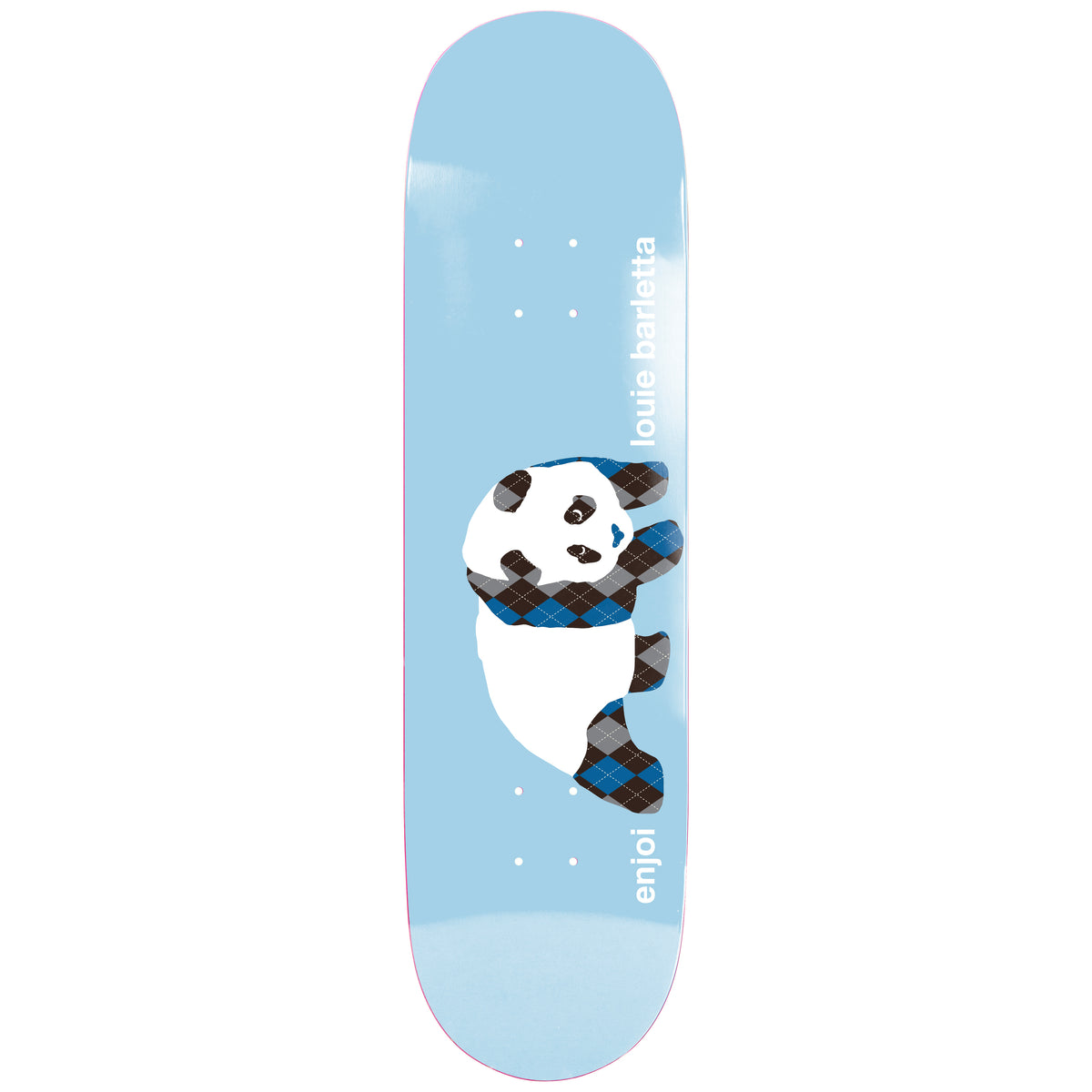 Enjoi Louie Barletta Argyle Panda R7 Light Blue Skateboard Deck