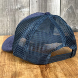 Long Beach Skate LBS Long Side Corduroy Trucker Navy Snapback Hat