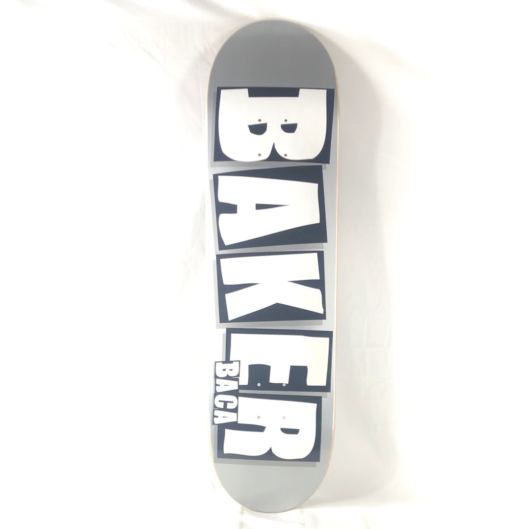 Baker Sammy Baca Letters Silver/Black/White 8.475" Skateboard Deck