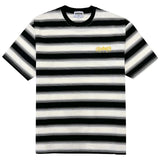 No Hours Full Circle Off White Black Striped S/s Shirt