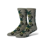 HUF Green Buddy Nitro Heather Grey Sock