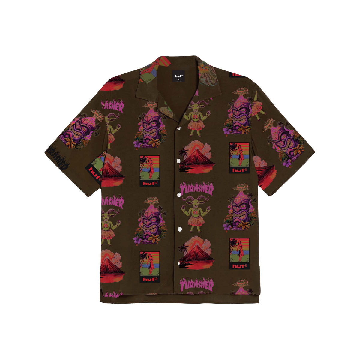 Huf X Thrasher Hawaiian Multi Color Button Up Shirt
