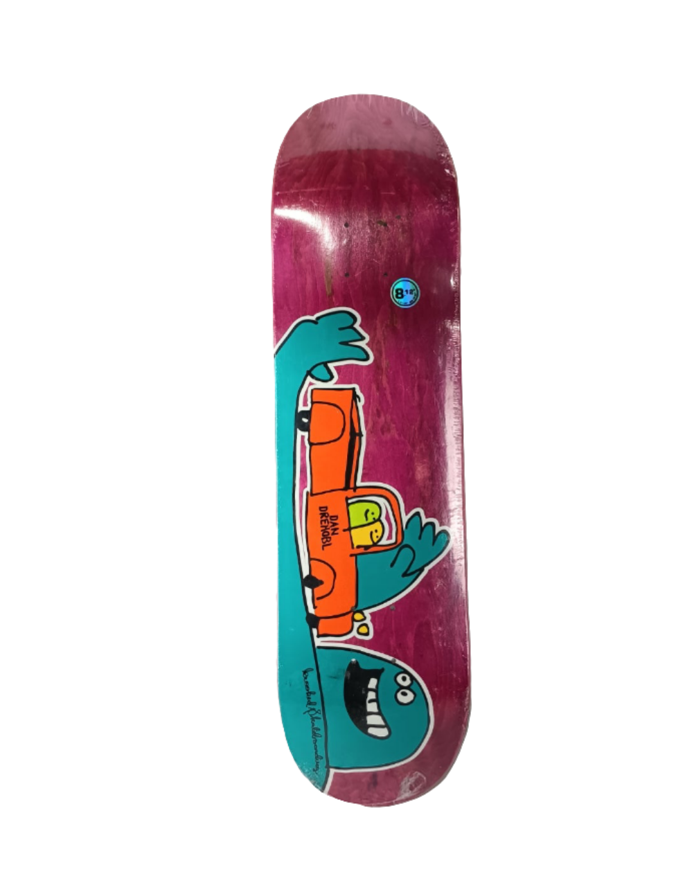 Krooked Dan Drehobl Monster Truck Eater Size 8.12 Vintage NOS Deck