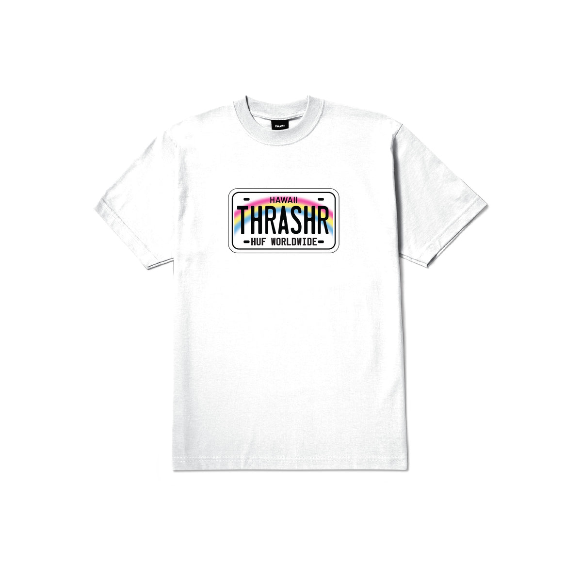 Huf X Thrasher License Plate White S/s Shirt