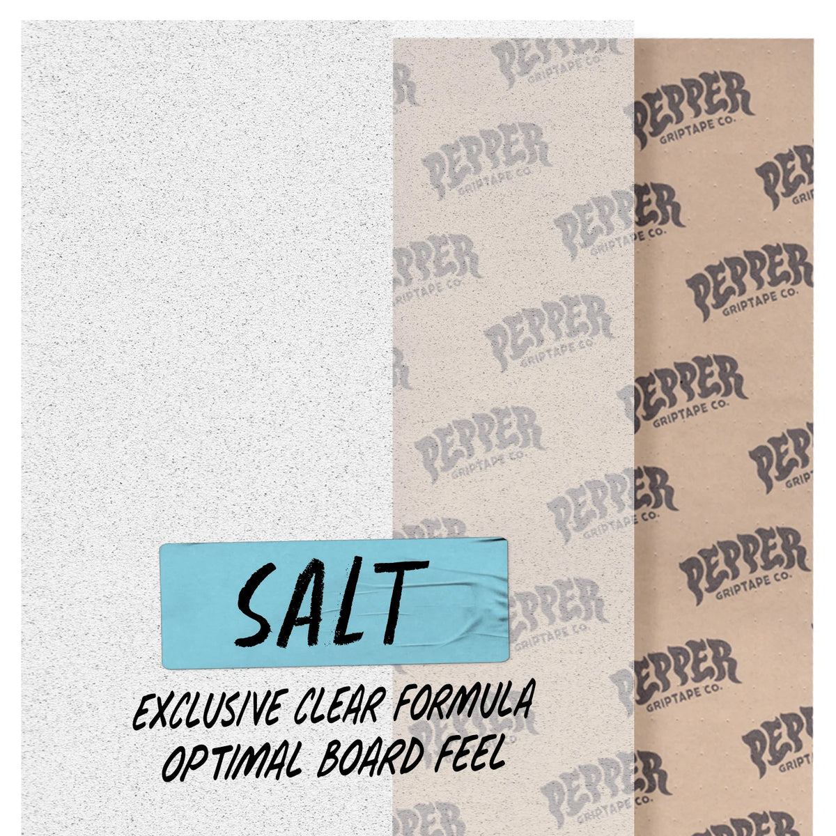 Pepper Salt 10.5" x 33.5" Clear Griptape