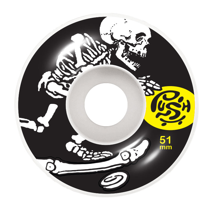 Push Skull Horn FP Modern Mini Peach 7.5" x 27.25" Complete Skateboard