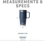Yeti Rambler 20 oz Straw Travel Mug Navy