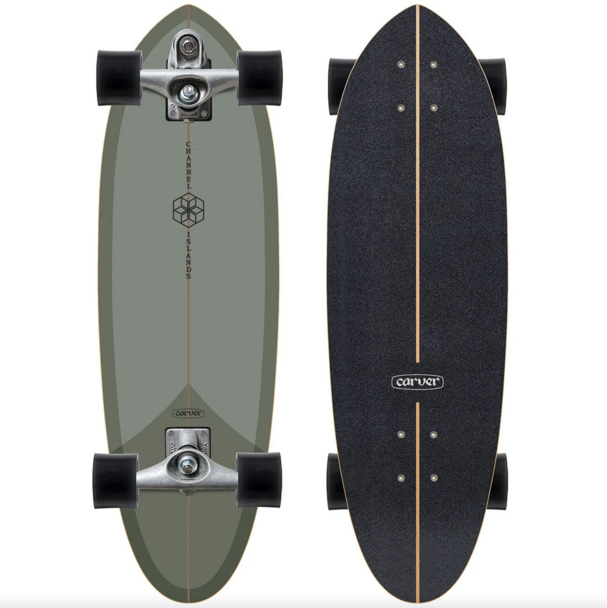 Carver C7 Raw 32.5" Channel Islands Mid Sage Surfskate Complete (V5)