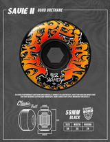 Spitfire 80 Hd Savie II Classic Full 58mm Black Skateboard Wheels