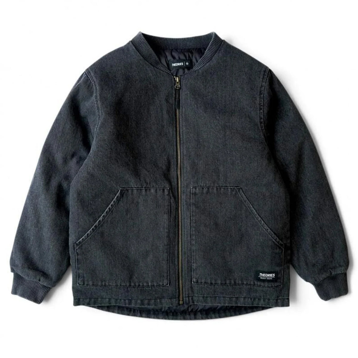 Theories Dakota Washed Black Denim Jacket