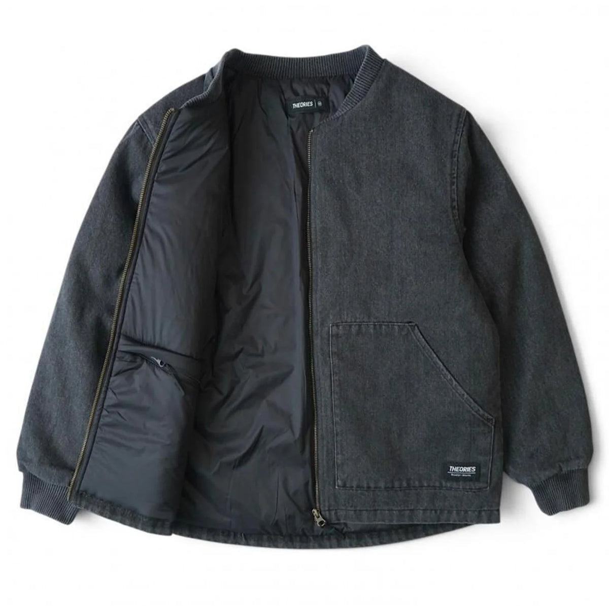 Theories Dakota Washed Black Denim Jacket