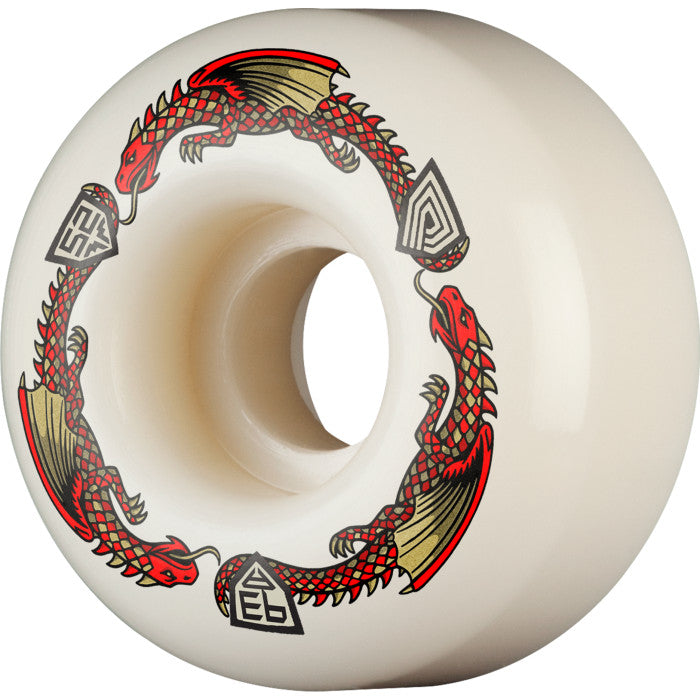 Powell Peralta Dragon Formula Red 93A 52mm x 31mm Off White V1 Skateboard Wheels