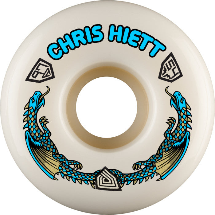 Powell Peralta Dragon Formula Blue 97A Chris Hiett 54mm x 34mm Off White V7 Skateboard Wheels