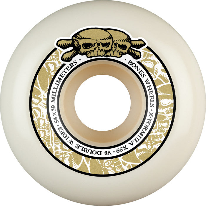 Bones Double Wides 54mm X 39 V8 X-Formula 99A Skateboard Wheels